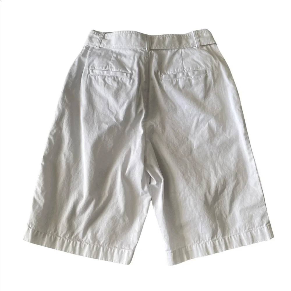NWOT GAP Women's High Rise Denim Shorts White W/ Belt Sz 2